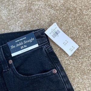 Black Abercrombie Ankle Straight jeans curve love size 25